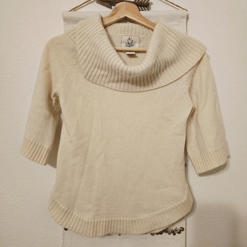 Anthropologie TWG Cashmere Sweater XS EUC Holiday Winter Style